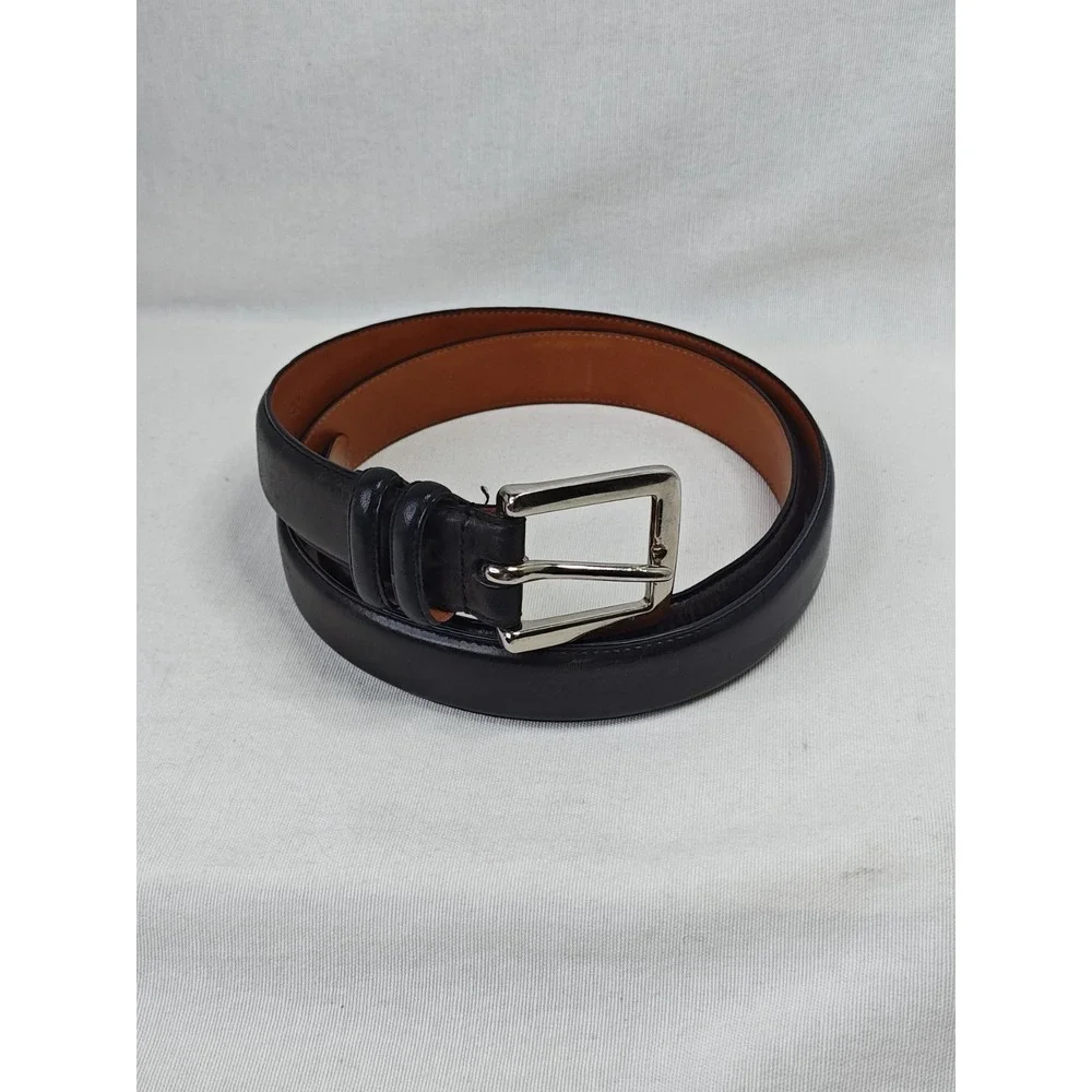 Polo Ralph Lauren‎ Men's Italian Saddle Leather Black Dress work Belt Size 36/90